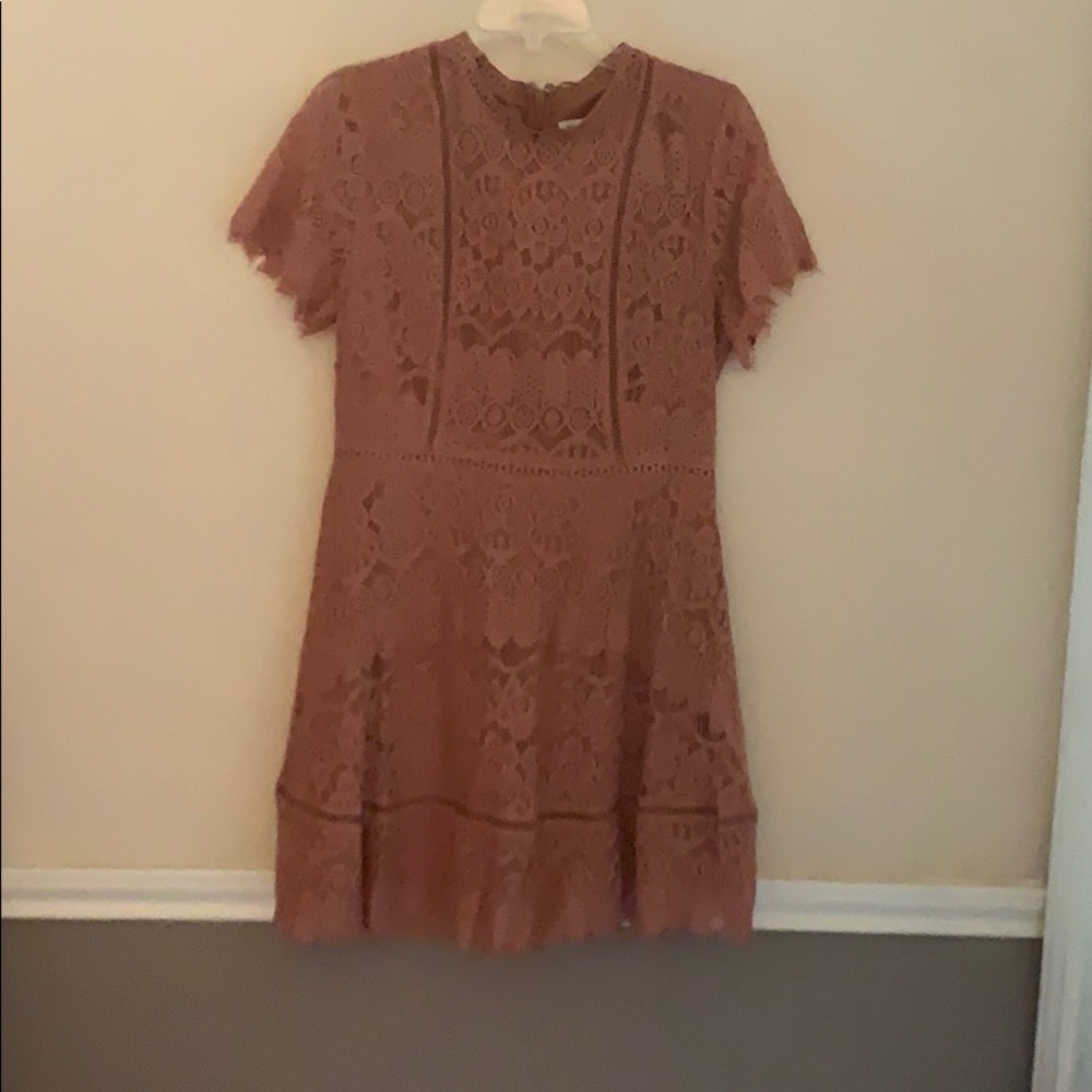 Cute Pink Lace Dress